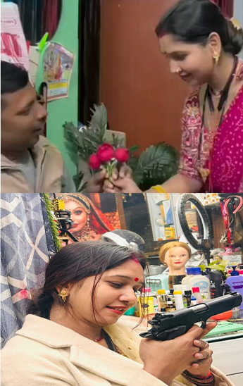 गुलाब, पिस्टल और शराब दिखाकर सोशल मीडिया पर हुई वायरल, अब महिला के खिलाफ मुंगेर पुलिस ने किया मामला दर्ज