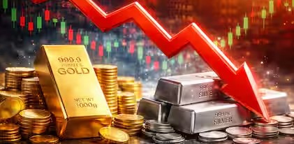 क्रैश हुआ सोना और चांदी का भाव, सोने की चमक फीकी, चांदी में लगा लोअर सर्किट