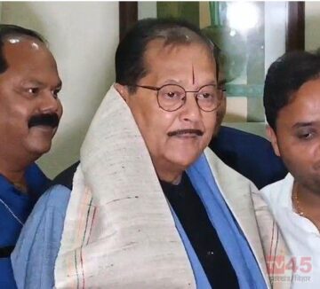 Finance Minister राधा कृष्ण किशोर पहुंचे धनबाद: कार्यकर्ताओं ने किया भव्य स्वागत