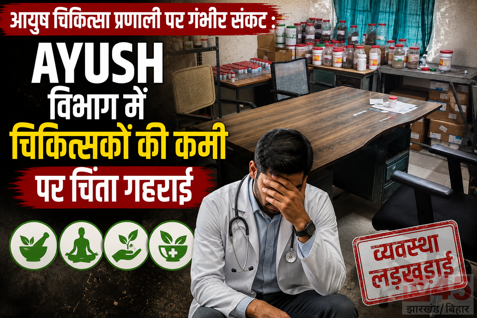 आयुष चिकत्सा प्रणाली पर गंभीर संकट : AYUSH Department में चिकत्साें के कमी पर चिंता गहराई