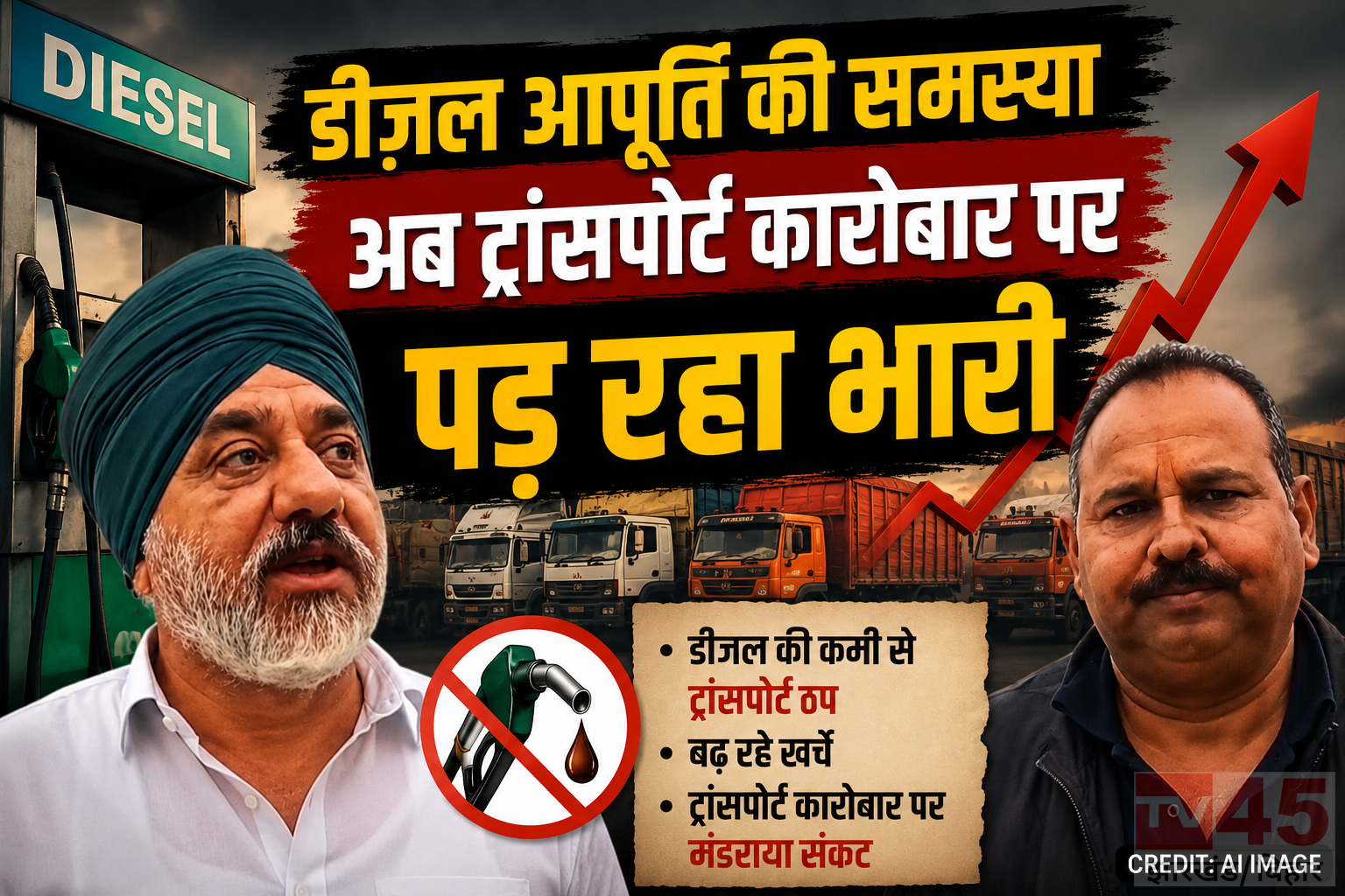 Diesel आपूर्ति की समस्या अब ट्रांसपोर्ट कारोबार पर पड़ रहा भारी: ट्रेलर, ट्रक और अन्य भारी वाहनों को नहीं मिल पा रहा पर्याप्त डीजल
