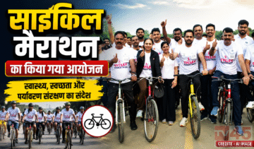 साइकिल मैराथन (marathon) का किया गया आयोजन, 250 युवाओं ने लिया हिस्सा