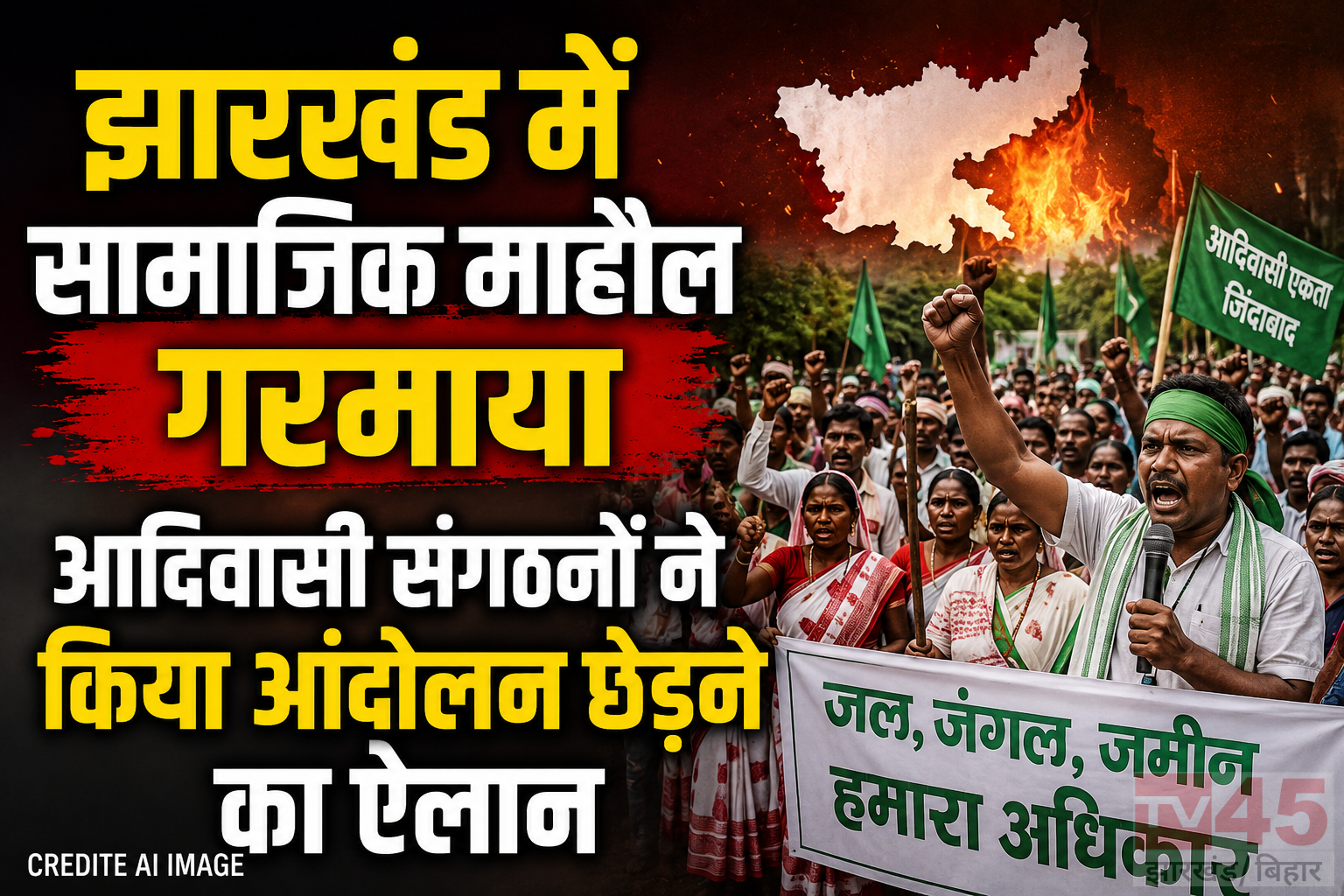 झारखंड में सामाजिक (Social) माहौल गरमाया,आदिवासी संगठनों ने किया आंदोलन छेड़ने का ऐलान