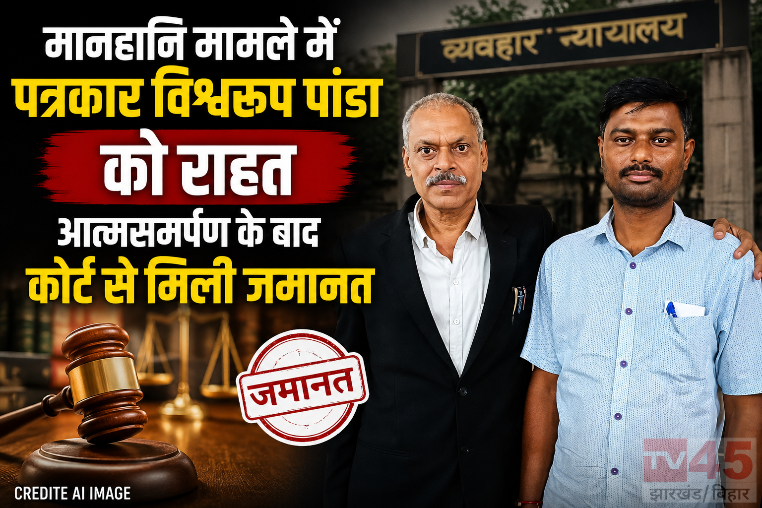मानहानि (Defamation) मामले में पत्रकार विश्वरूप पांडा को राहत,आत्मसमर्पण के कोर्ट से मिली जमानत