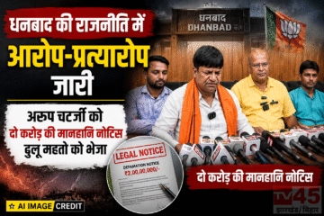 धनबाद की राजनीति (Dhanbad politics) में आरोप-प्रत्यारोप जारी:अरूप चटर्जी को दो करोड़ की मानहानि नोटिस ढुलू महतो को भेजा
