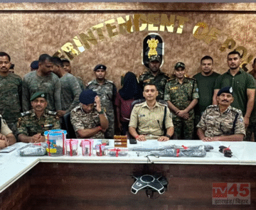 नक्सल विरोधी (anti-Naxal) अभियान के तहत पुलिस को मिली बड़ी सफलता, 180 जिंदा कारतूस, एक 7.65 एमएम ऑटोमैटिक पिस्टल बरामद