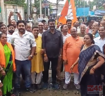 स्वास्थ्य मंत्री डॉ. इरफान अंसारी का फूका गया पूतला (Effigy), रणक्षेत्र में बदला चंचला चौक