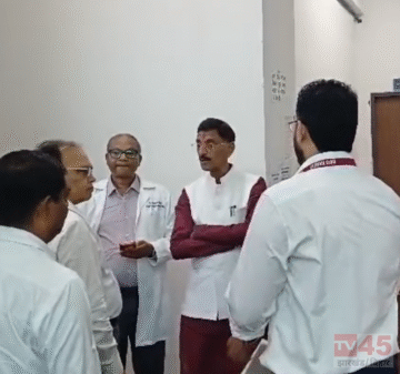 रिम्स अस्पताल की व्यवस्थाओं (Hospital's facilities) को लेकर रक्षा राज्य मंत्री संजय सेठ ने किया निरीक्षण