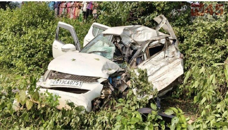 पश्चिमी सिंहभूम: NH 75 ई हाटगम्हरिया में कार-ट्रेलर के बीच में जोरदार भिड़ंत, 3 की मौत 2 घायल